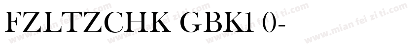 FZLTZCHK GBK1 0字体转换